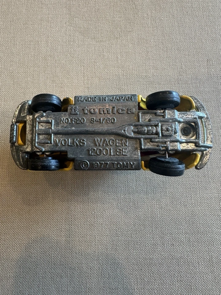 ВИНТАЖНЫЙ TOMICA 1977 TOMY VOLKS WAGEN 1200 LSE NO F20 ЖЕЛТЫЙ VW ЖУК ЯПОНИЯ - Изображение 2 из 4
