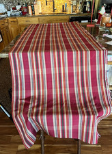 Burgundy, Gold, Blue, Black Beige Plaid Woven Yarn Dyed Fabric 4 YDS 56 Wide