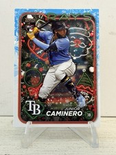 Topps 2024 Holiday Junior Caminero Rookie Tampa Bay Rays Card #H25. rookie card picture