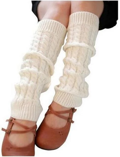 Elandy Knit Winter Thermal Leg Warmers Long Socks Boot Cuffs for Women