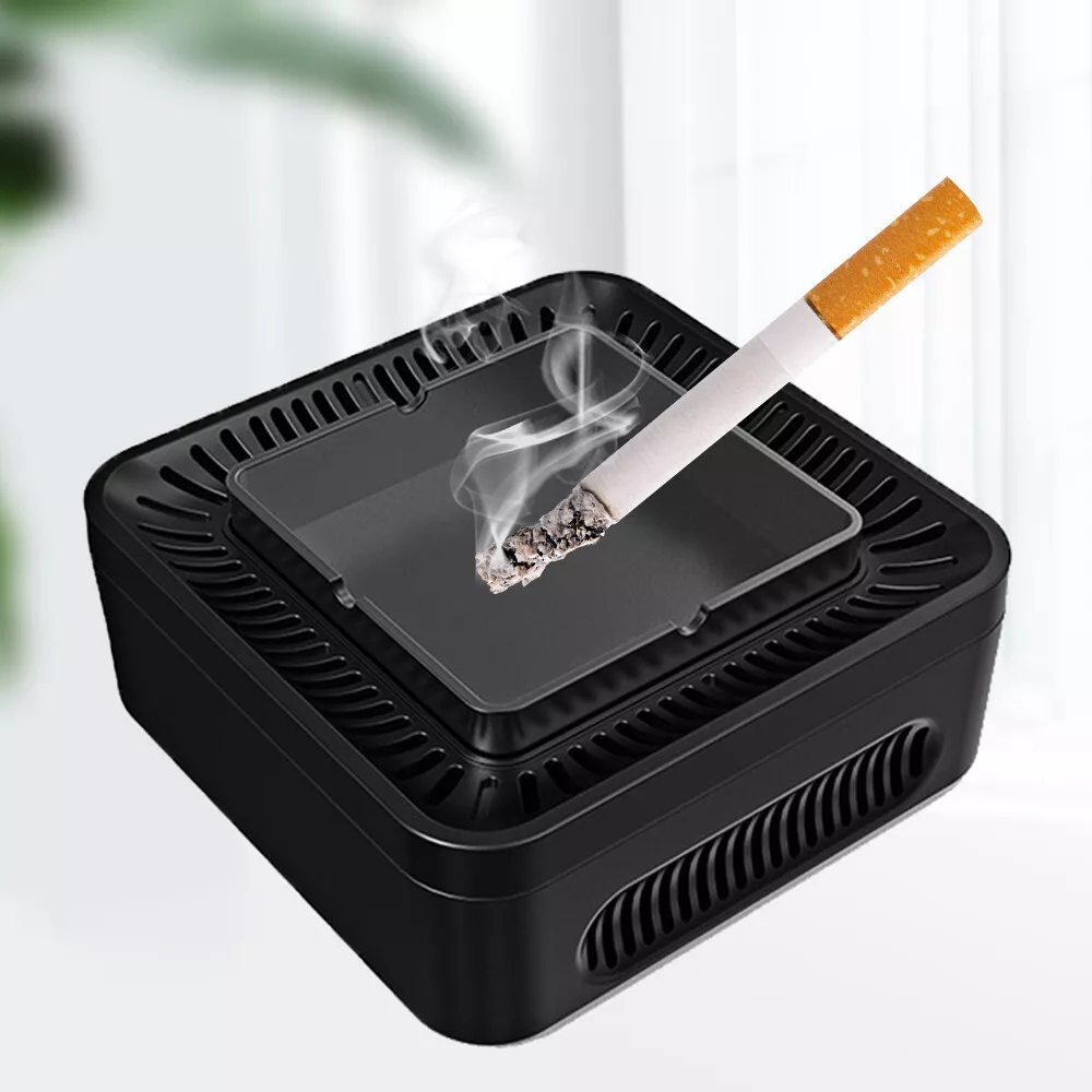 Smokeless Ashtray with carbon filter