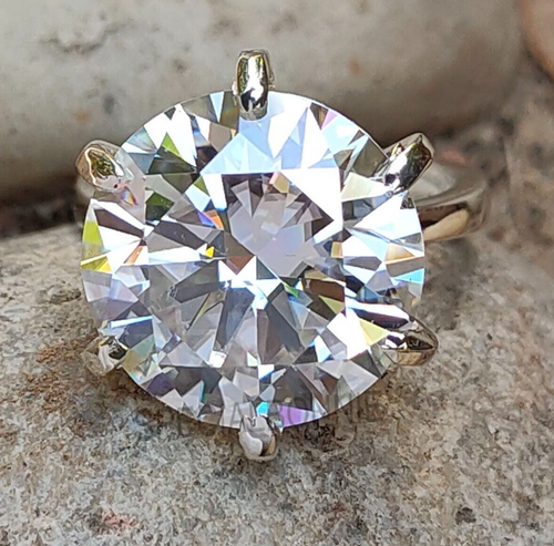 6,00 ct zertifizierter weißer Diamant Solitär - Statement Ring! Tarif Kostenlose Lieferung - Bild 2 von 11