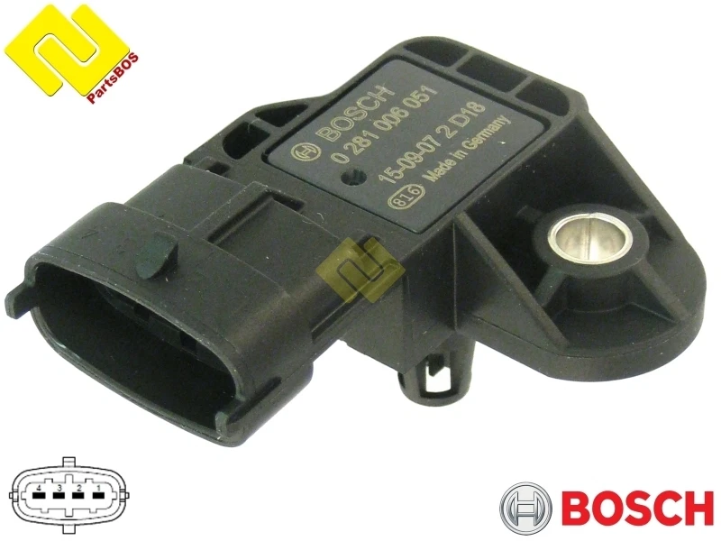 BOSCH 0281006051 INTAKE MANIFOLD PRESSURE SENSOR MAP ,55568176  