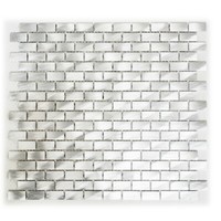 Mosaik Fliese Aluminium Silber Brick Aluminium Bad Wc 48-0204 I 10 Mosaikplatten