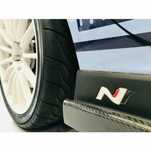 Hyundai i30 N Logo Pair - Epoxy Raised 3D Sticker Decal i30n Turbo Race Veloster - Picture 1 of 4