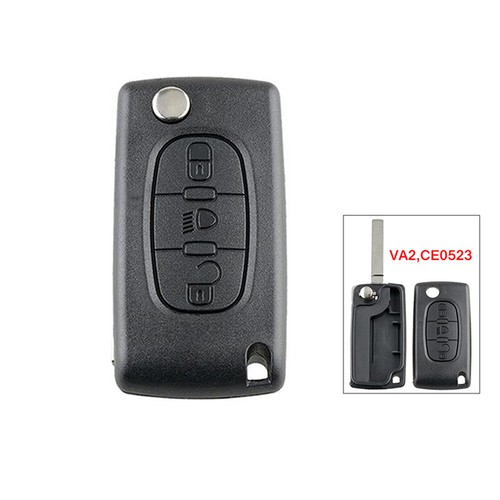 For Citroen C4 Grand Picasso 2010-2013 C5 C6 3 Button Remote Key Fob Shell Case - Picture 7 of 12