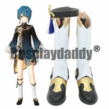 Genshin Impact Liyue Guhua Clan Juvenile Galant Xingqiu Cosplay Shoes Boots