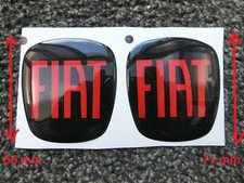 KIT STICKERS RESINATO LOGO FIAT GRANDE PUNTO EVO BAULE ANTERIORE POSTERIORE R