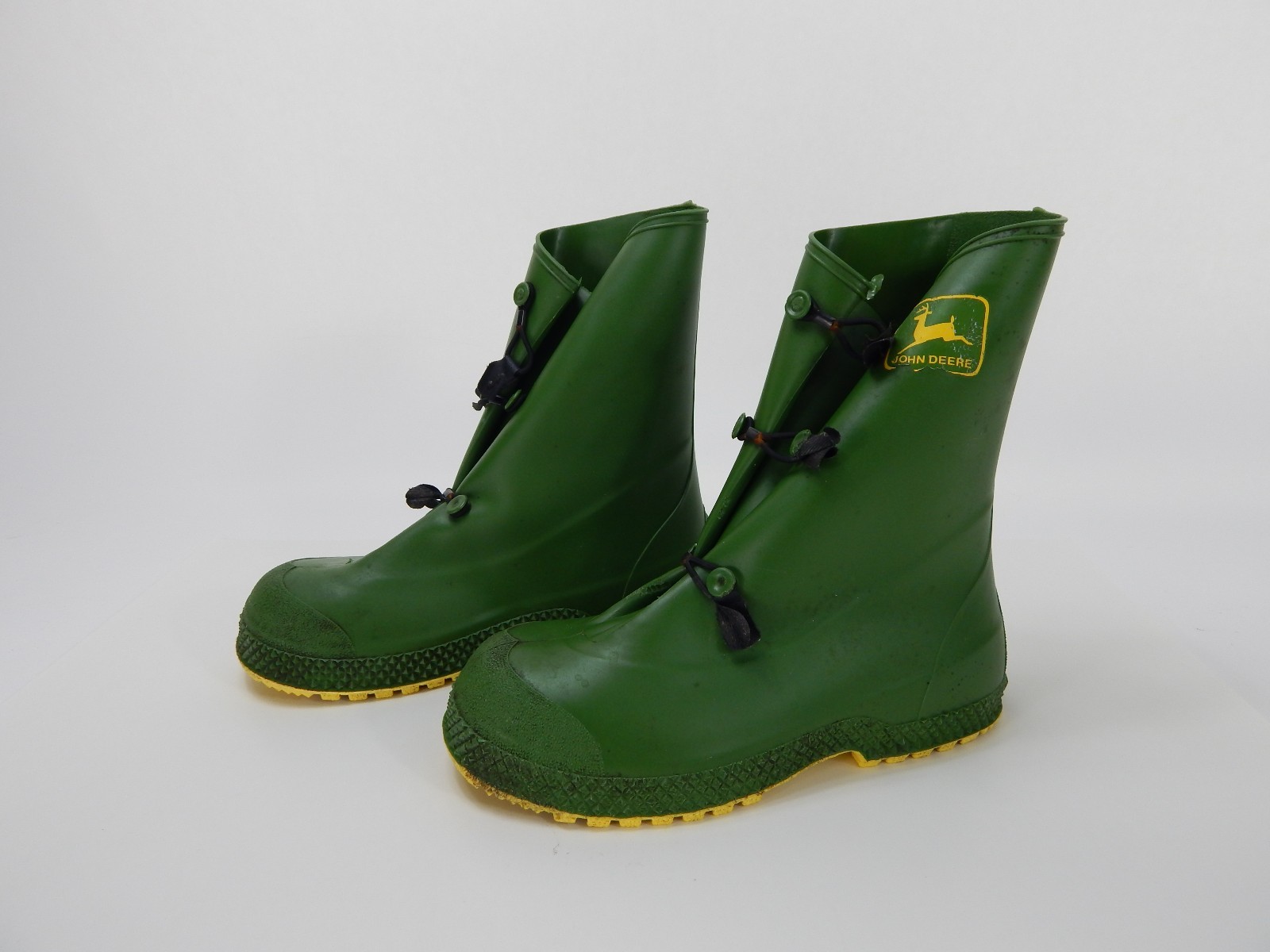 John Deere Rubber Rain Boots Made in USA Sz 68 eBay
