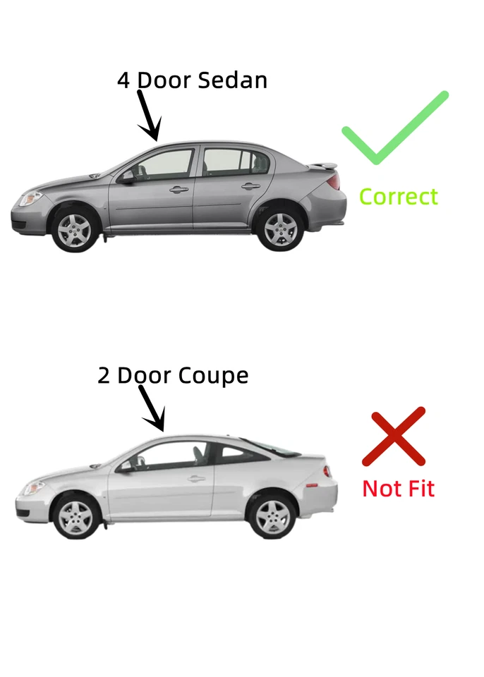 Fits 05-11 Chevrolet Cobalt / Pontiac G4 G5 Sedan Rear Back Window Glass Heated Foto 3 de 4