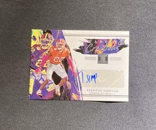 2023 Panini Chronicles TRENTON SIMPSON Autograph Rookie Card RC #CC-TSI | Ravens