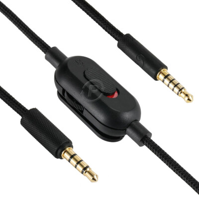 Câble Audio GEEKRIA QuickFit Pour Logitech G Pro/X - Cordon Stéréo 3.5mm 5 Pôles 1.2m