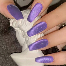 COFFIN MEDIUM *LUSTY LAVENDER CAT EYE* Full C...