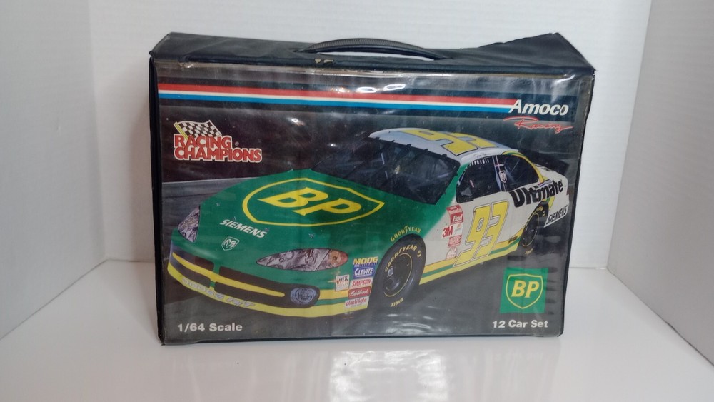 Vintage Amoco BP Racing Champions 1/64 scale Carry Case With 21 Random Diecast