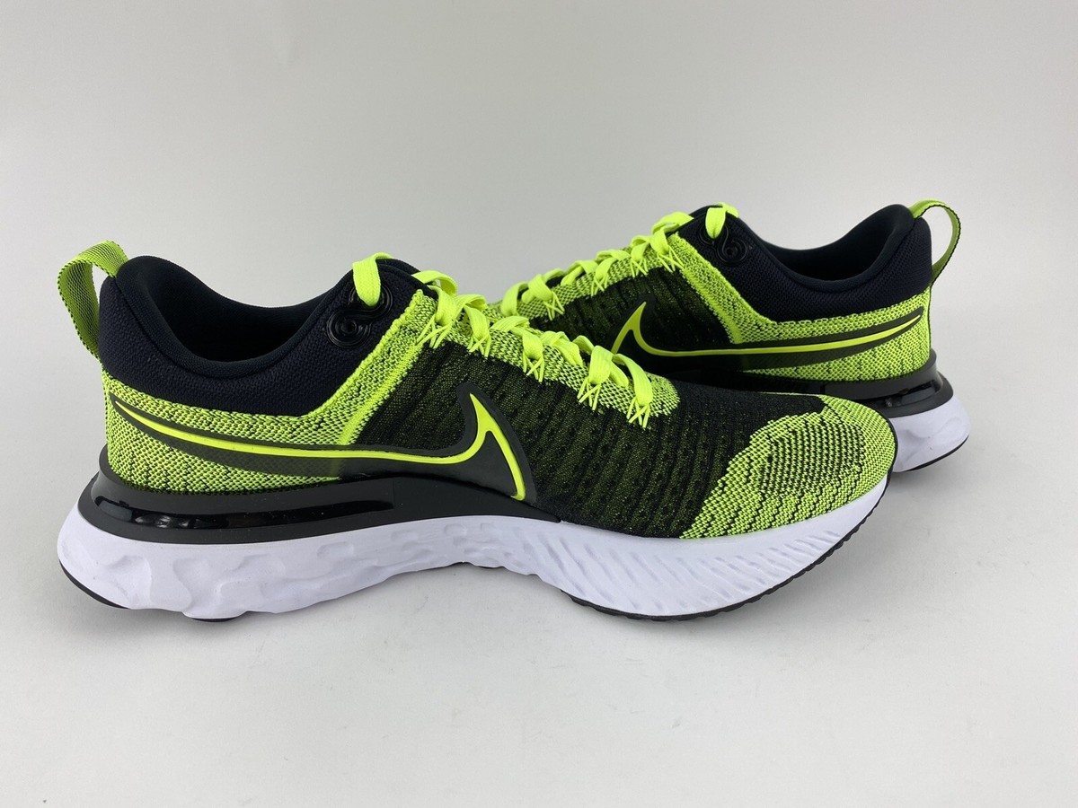 Nike React Infinity Run Flyknit 2 Volt Black Men\'s Sneakers Shoes CT2357 700 NIKE REACT INFINITY RUN FLYKNIT 2 Volt White Black Running  main image 2