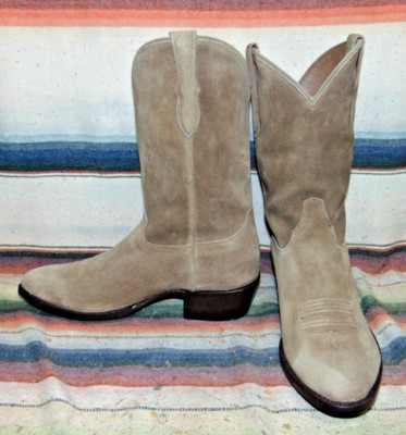 Mens Rujo The Canyon Brown Sentry Suede Leather Cowboy Boots 11.5 EE New in Box