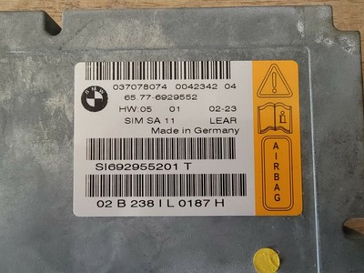 02 03 04 BMW 745i Airbag Main Control Module 65776929552 OEM for  