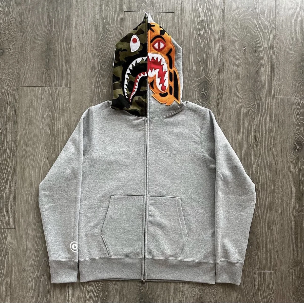 Bape camo shark hoodie