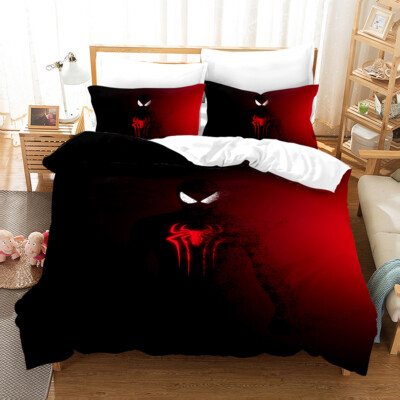 Miles Morales Bedding Set 3pcs Spider Man 3d Print Duvet Quilt Cover Pillowcase Ebay