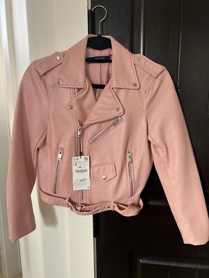 ★ZARA★Suede Short Jacket★Dark Pink Rose 4341/861/664 s-l400.jpg