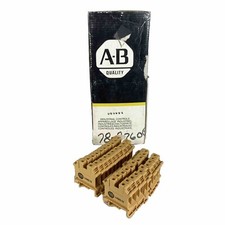 LOT OF 20 NEW ALLEN BRADLEY 1492-U10 TERMINAL BLOCK, YELLOW, TYPE UK10, SER. A