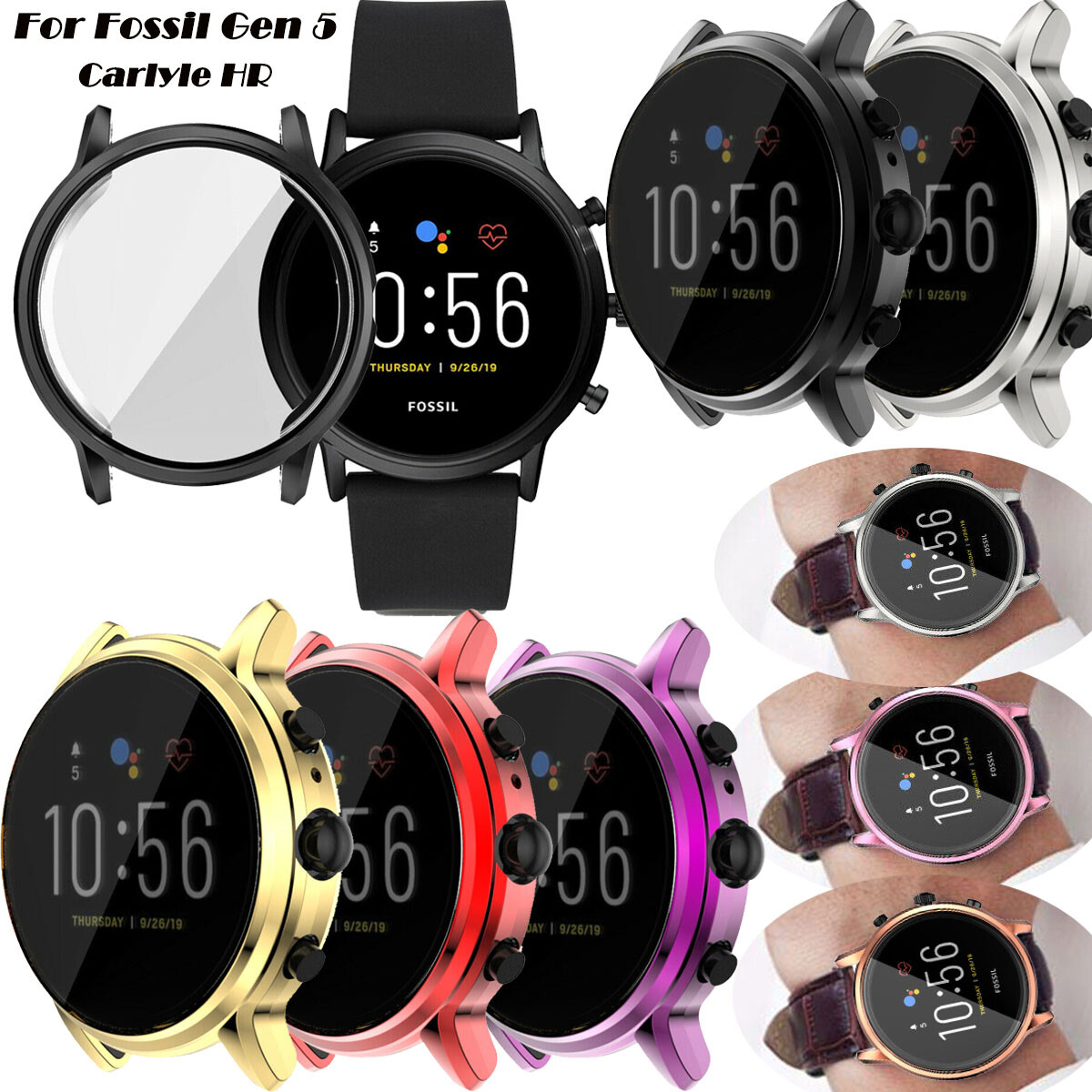 Full Cover Screen Protective Watch Case For Fossil Gen Watch