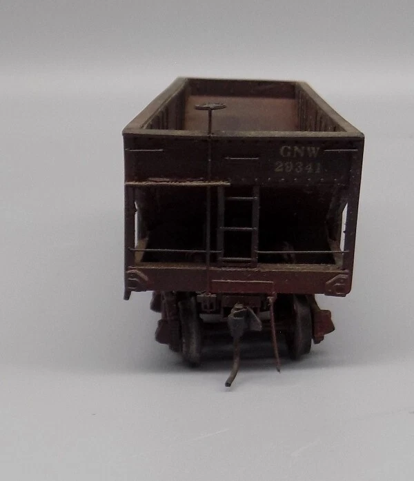 Vtg Genessee And Wyoming? GNW Train Two Bay Hopper Car HO 29341 Custom Logo? - Image 3 of 4