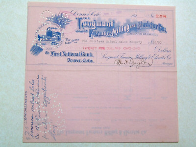Longmont Farmers Elevator Denver CO 1900 Colorado Mill Vintage Letterhead MBB95