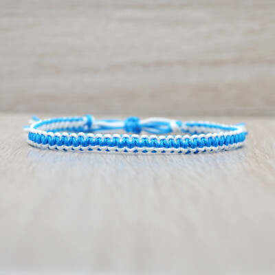 Armband Seil weiß hellblau Fußball Empoli Pescara Brescia Novara