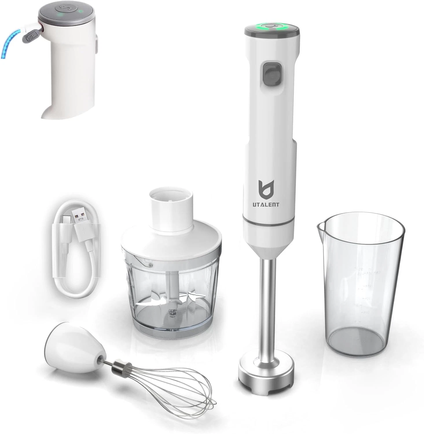Cordless Immersion Blender Set with Chopper, Whisk & Containers for Smoothies
Opens in a new window