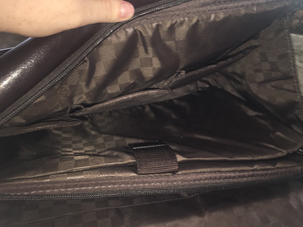 SAMSONITE Brown Leather MESSENGER BAG Laptop Busine… Gem