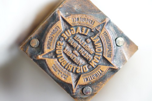 1950s National Distributors League Insignia Letter Press Print Block