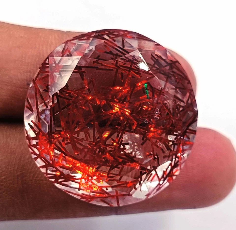 Festival Offer!! Red Quartz 78-80 Ct Certified Transparent Round Shape Gems DKS - Image 4 of 4