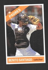 1991 BASEBALL CARDS MAGAZINE '66 TOPPS REPLICAS BENITO SANTIAGO #22 SAN DIEGO