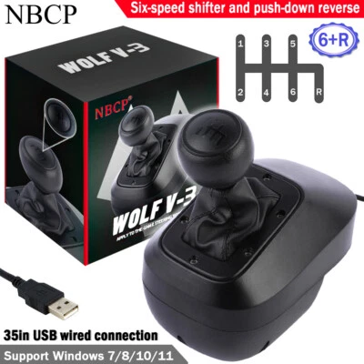NBCP UK Racing Games PC USB Simulator Gear Shifter with Reverse For G29 G27 G25 G920