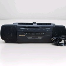 Magnavox AW7030/17 Portable Radio AM/FM Dual Cassette 18" Recorder - Plz Read Ds