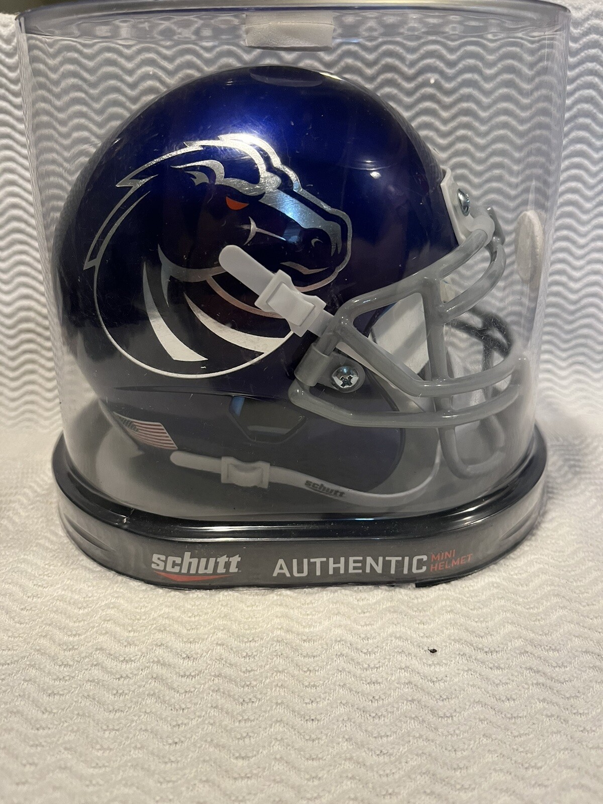 Boise State Broncos NCAA  (Blue) Schutt Mini Helmet!!! Rare!