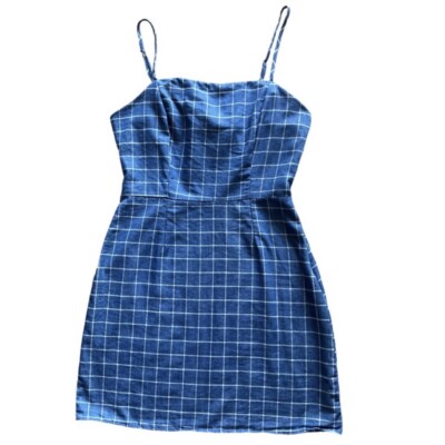 Forever 21 Blue & White Plaid Mini Dress Size M | eBay
