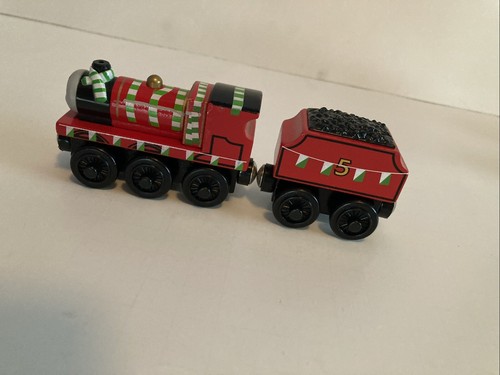 Thomas & Friends Wooden Train Engine James with Team Colors W/ Tender