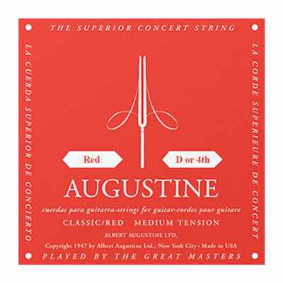 Augustine Red Label klassische Mittelspannung Einzelsaiten (4./D-Saite)