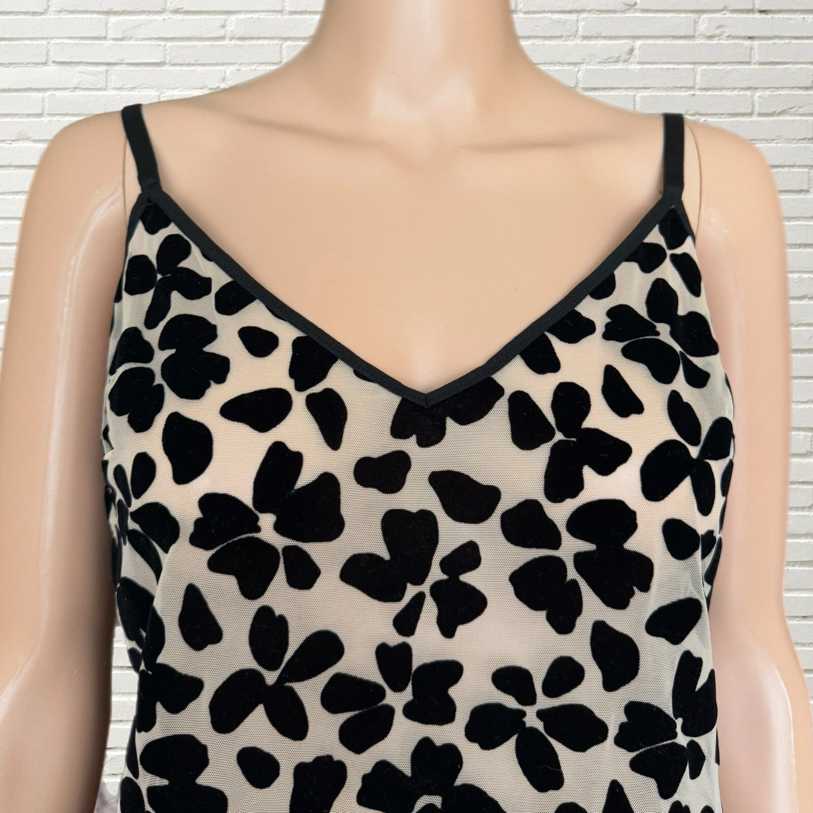 UNDERCOVER Victorias Secret Mini Abito Slip Maglia Marrone Nero Velluto Deadstock Nuovo con etichette Taglia L
