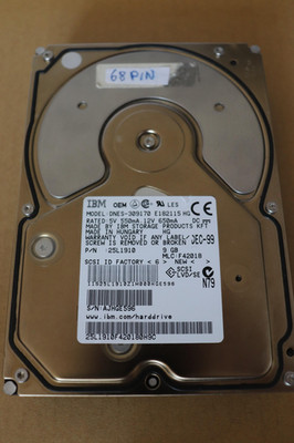 IBM OEM DNES-309170 68-Pin SCSI Festplatte HDD 9GB 25L1910 E182115 HG 1999