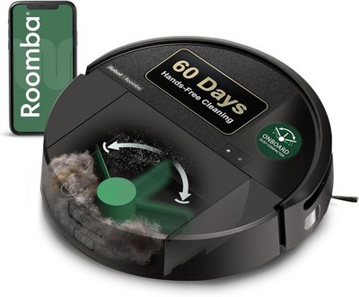 iRobot Roomba 205 DustCompactor Robot Vacuum, LiDAR Mapping, Bagless, Open Box