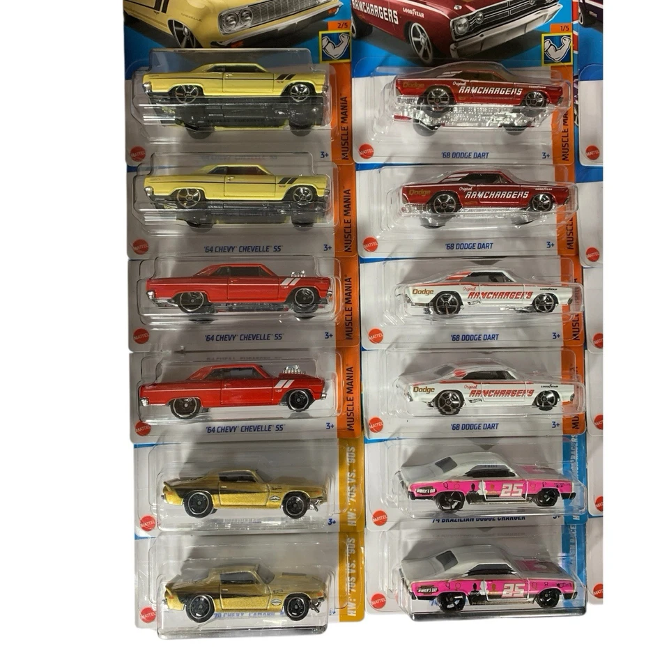 Hot Wheels Muscle Cars БОЛЬШОЙ ЛОТ из 24 - 12 типов Ford Chevy Dodge Lambo Mercury - Изображение 2 из 4