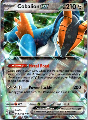 #ad Cobalion ex Holo Double Rare ME04: Chaos Rising 064 086 NM $0.99