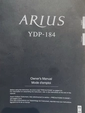Yamaha Arius YDP 184 Owner's Manual Replacement Arius Keyboard Manual