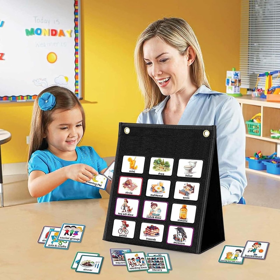 Children Visual Timetable | Daily Routine Chart with 96 Picture Cards ...