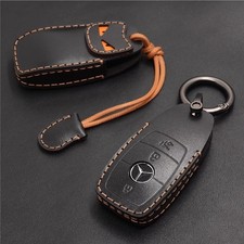 Car Key Case Leather Protector Cover Set for Mercedes Benz A C E S Class Gift