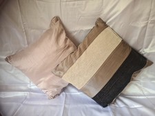 The Range Cushion Covers With Inners X 2 Gold Brown Beige Mix Square 41x41cm