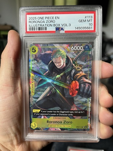 Roronoa Zoro Illustrationsbox Vol. 3 OP07-113 One Piece Promo PSA 10 